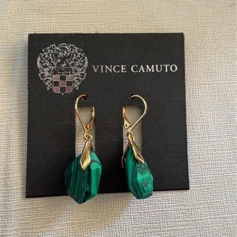 Vince Camuto gold-tone dangle earrings, new - Picture 2 of 2
